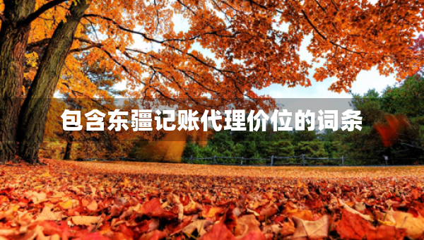 包含东疆记账代理价位的词条