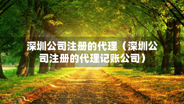 深圳公司注册的代理（深圳公司注册的代理记账公司）