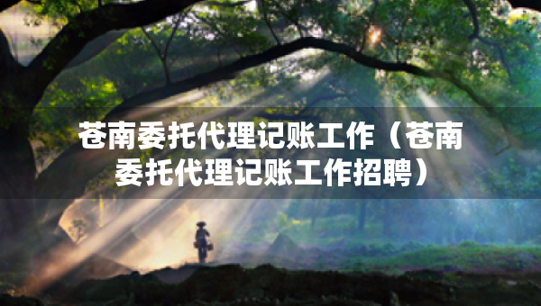 苍南委托代理记账工作（苍南委托代理记账工作招聘）