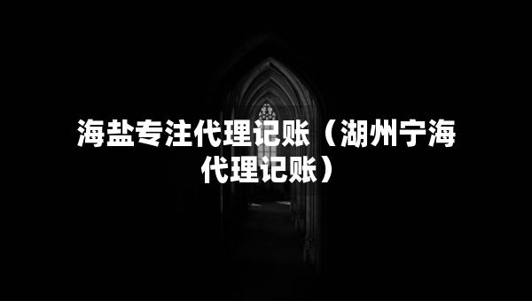 海盐专注代理记账（湖州宁海代理记账）