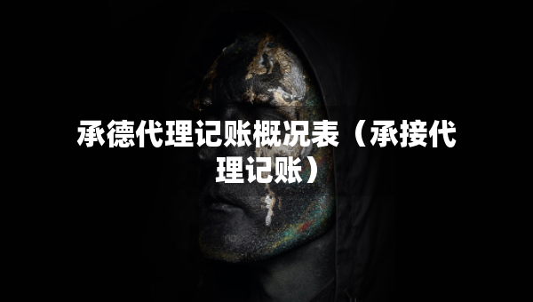 承德代理记账概况表（承接代理记账）