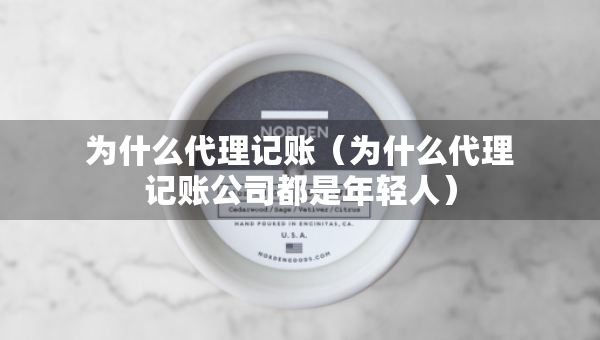 为什么代理记账（为什么代理记账公司都是年轻人）