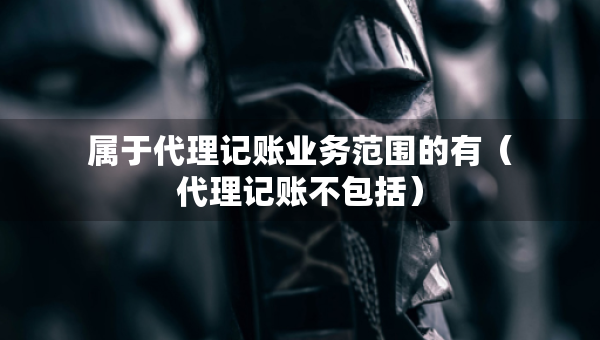 属于代理记账业务范围的有（代理记账不包括）