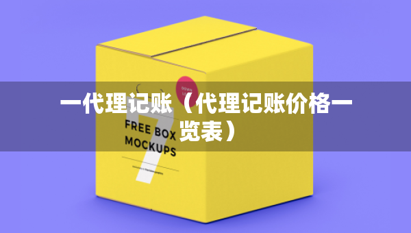 一代理记账（代理记账价格一览表）