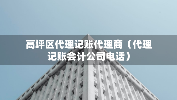 高坪区代理记账代理商（代理记账会计公司电话）