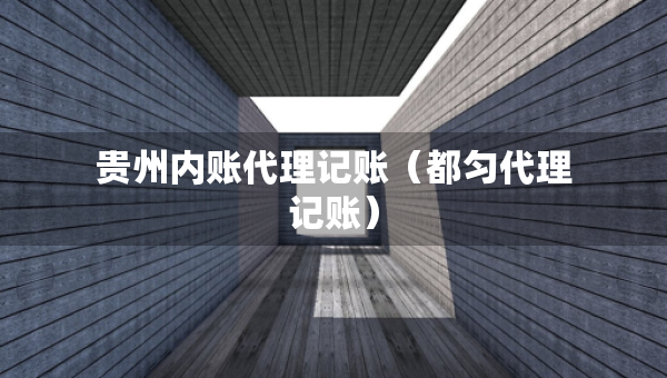 贵州内账代理记账（都匀代理记账）