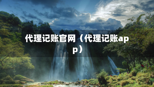 代理记账官网（代理记账app）