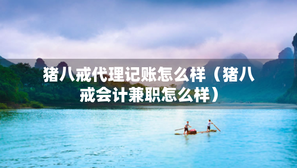 猪八戒代理记账怎么样（猪八戒会计兼职怎么样）