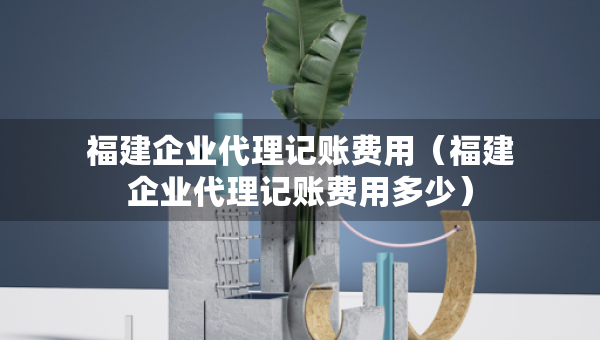 福建企业代理记账费用（福建企业代理记账费用多少）