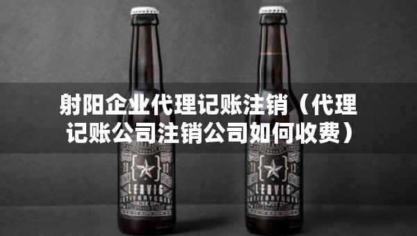 射阳企业代理记账注销（代理记账公司注销公司如何收费）