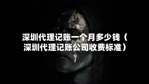 深圳代理记账一个月多少钱（深圳代理记账公司收费标准）