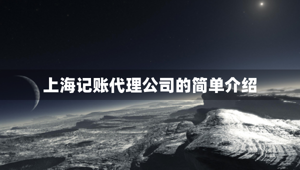 上海记账代理公司的简单介绍