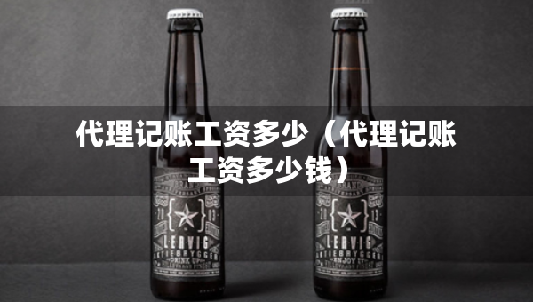 代理记账工资多少（代理记账工资多少钱）