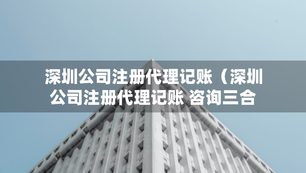 深圳公司注册代理记账（深圳公司注册代理记账 咨询三合一企服）